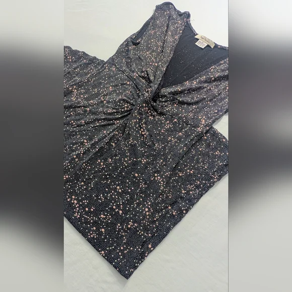 Free People Black and Pink Polka Dot Slip Dress - Picture 2 of 6